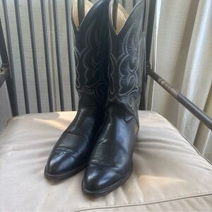 J. Chisholm Black Cowboy Boots Made in USA Drover Series 8.5 EXCELLENT CONDITION